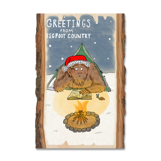 Magnet: Live Edge - Holiday Bigfoot Camper