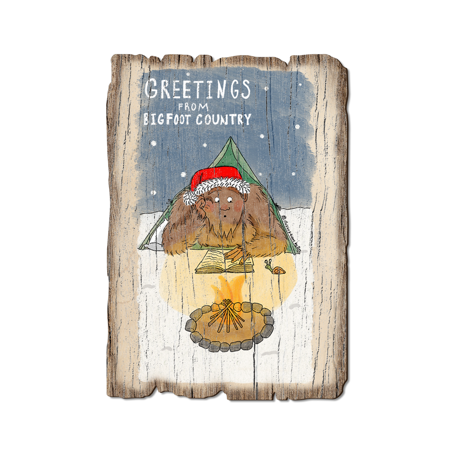 Ornament: Weathered Edge - Holiday Bigfoot Camper (Pack of 5)