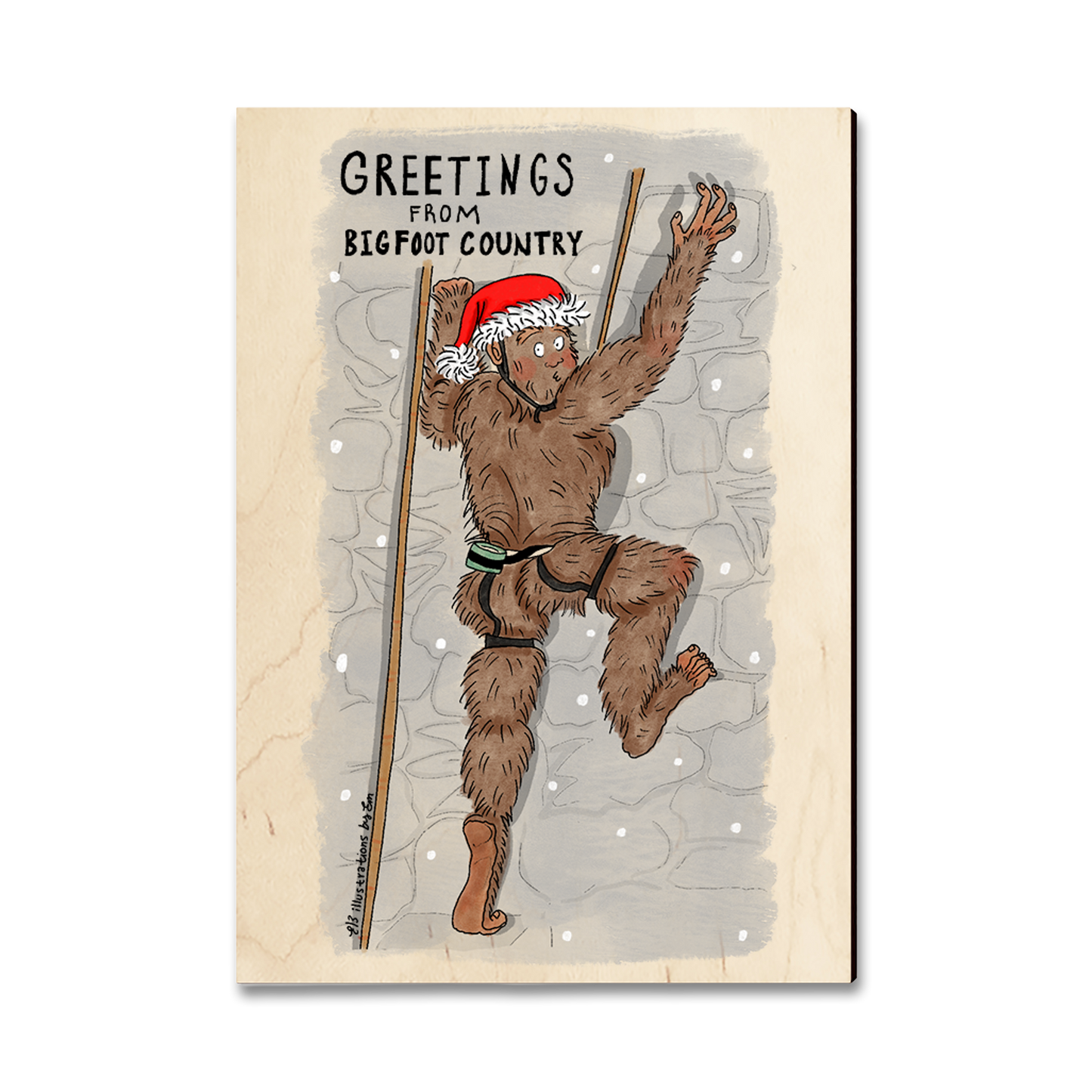 Magnet: Classic Edge - Holiday Bigfoot Climber