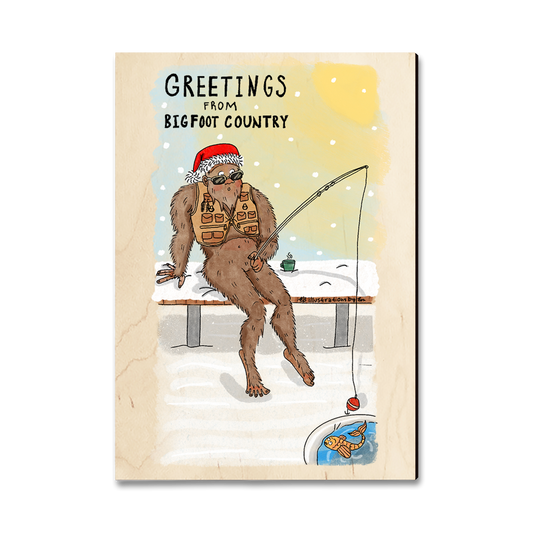 Magnet: Classic Edge - Holiday Bigfoot Fisher