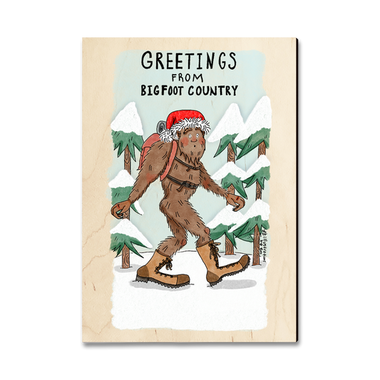 Magnet: Classic Edge - Holiday Bigfoot Hiker