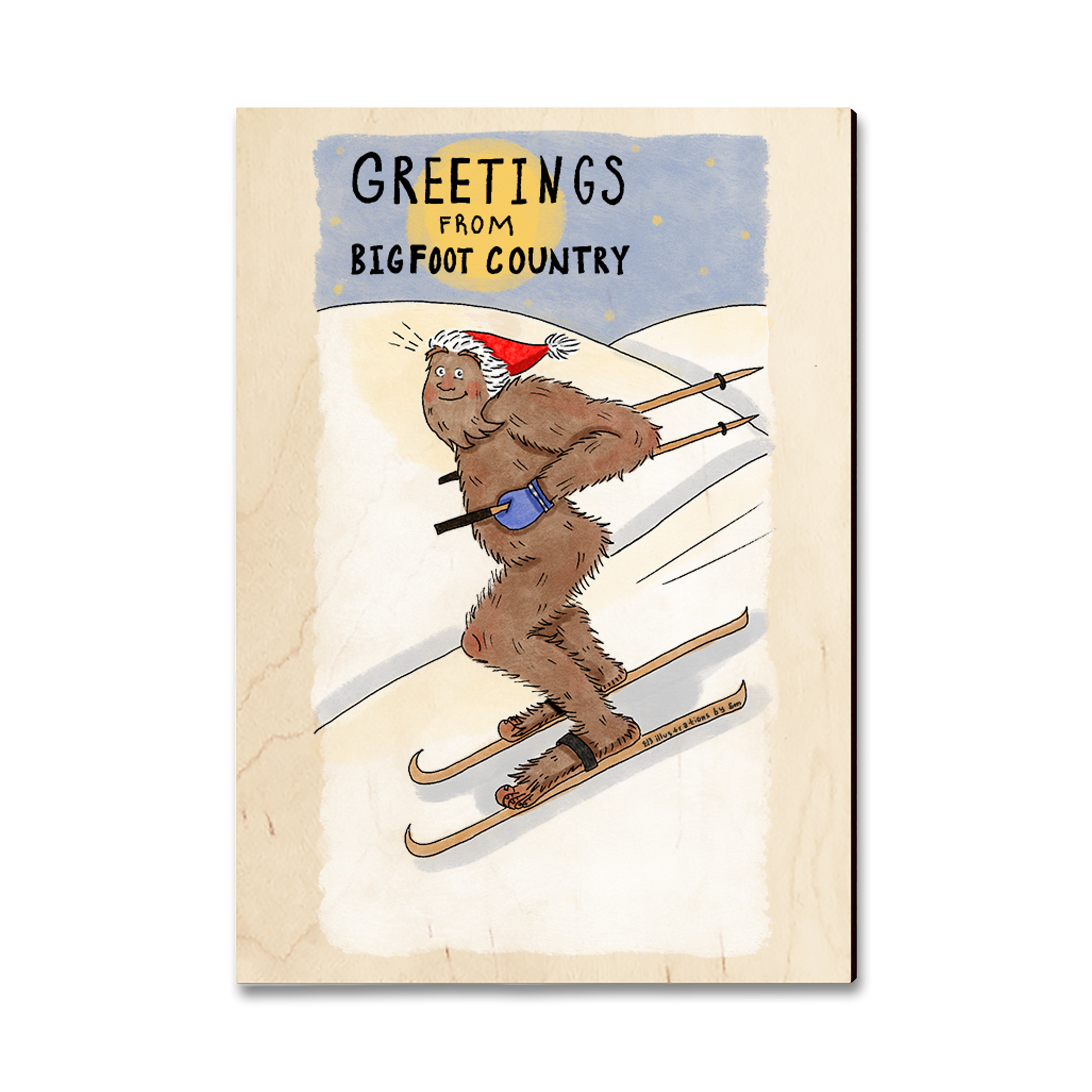Ornament: Classic Edge - Holiday Bigfoot Skier