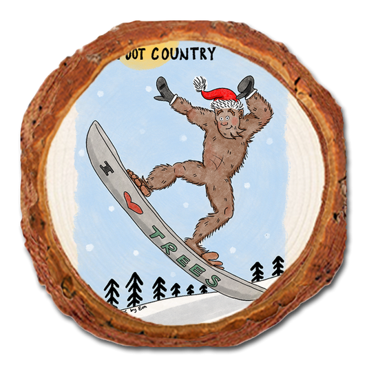 Coaster: Live Edge - Holiday Bigfoot Snowboarder (Pack of 5)