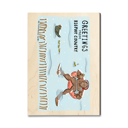 Magnet: Classic Edge - Holiday Bigfoot Swimmer