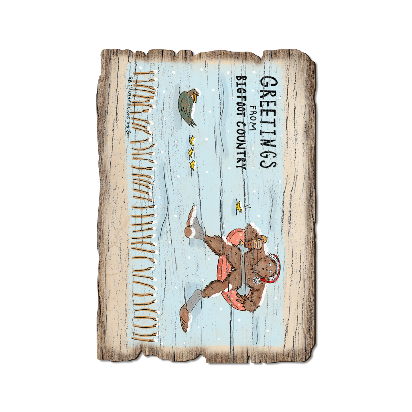 Ornament: Weathered Edge - Holiday Bigfoot Swimmer (Pack of 5)