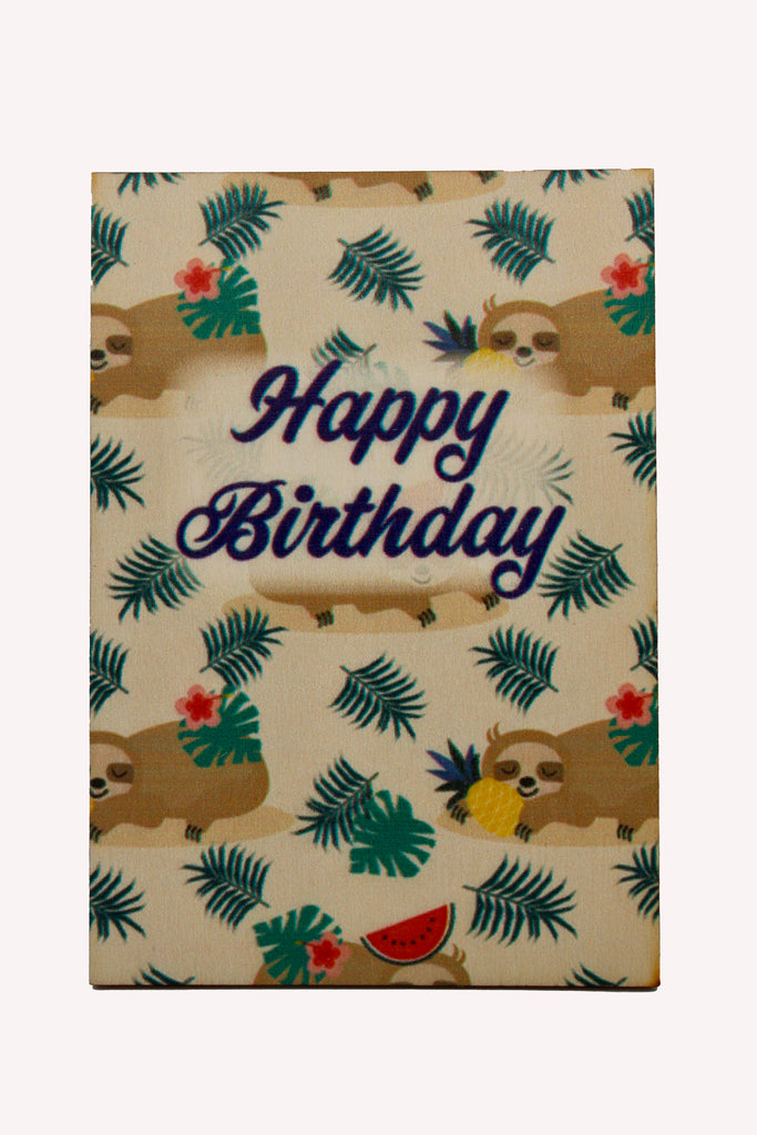 Birthday Zen Sloth - 5 Birthday Greeting Cards