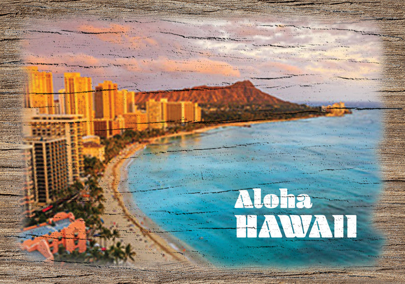 Waikiki - Weathered Edge - Postcard