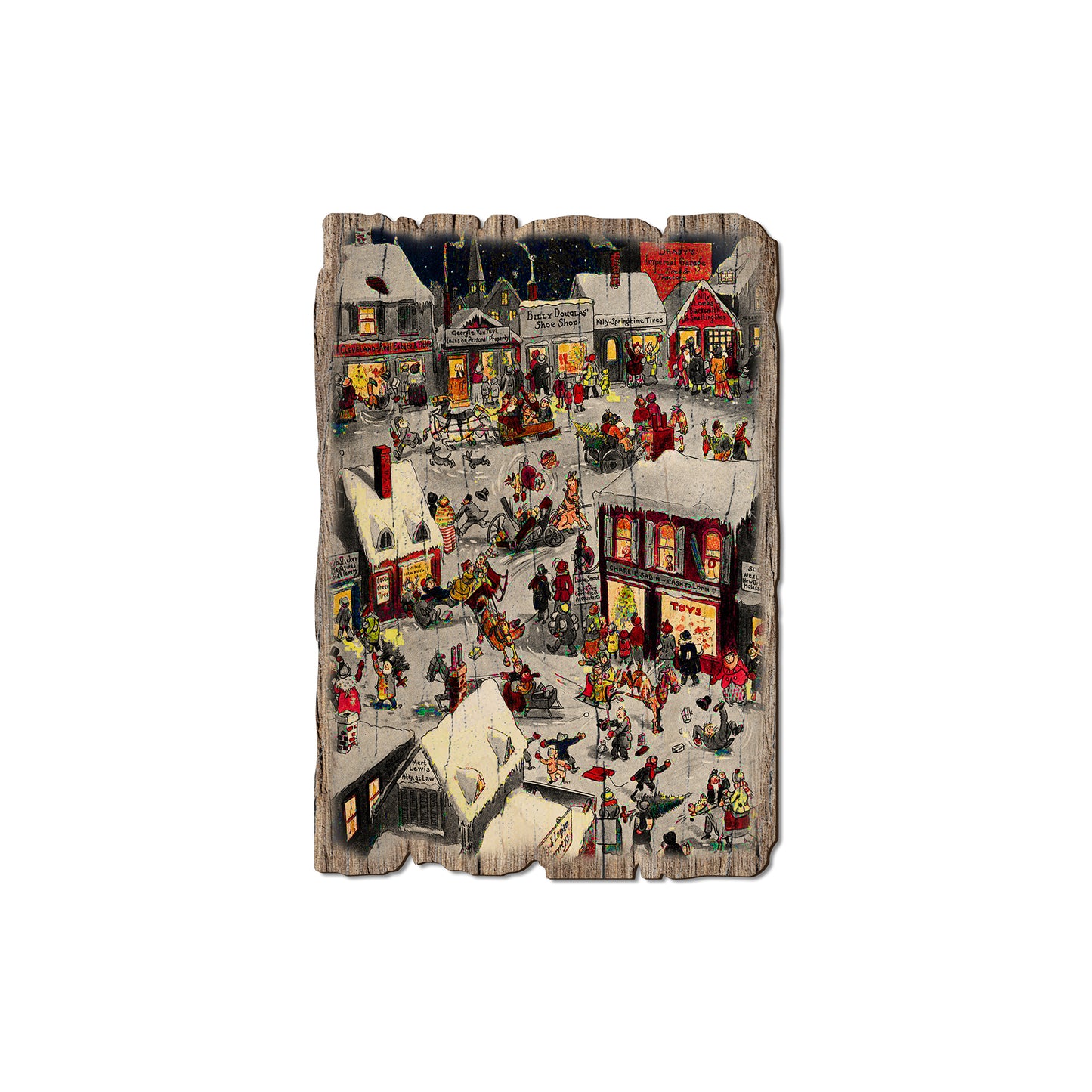 Holiday Bussle - Rustic Edge Postcards & Magnets Rustic Edge Magnet (5pk // $2.80ea)