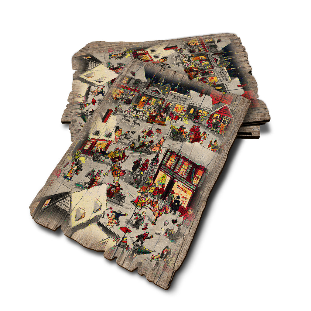 Holiday Bussle - Weathered Edge Rustic Edge Postcard (5pk // $2.80ea)