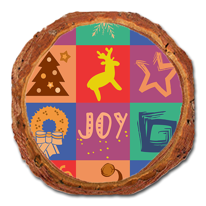 Coaster: Live Edge - Holiday Squares (Pack of 5)