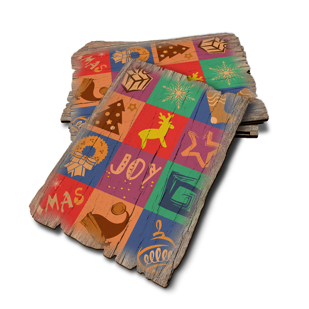 Holiday Squares - Weathered Edge Rustic Edge Postcard (5pk // $2.80ea)