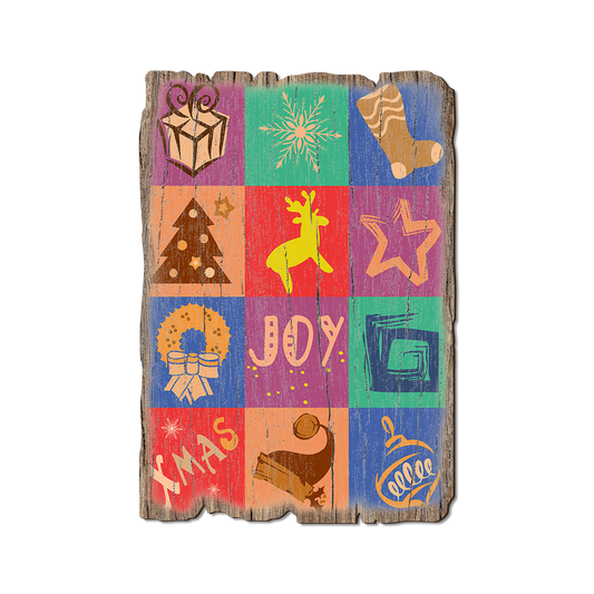 Greeting Card: Weathered Edge - Holiday Squares (Pack of 5)