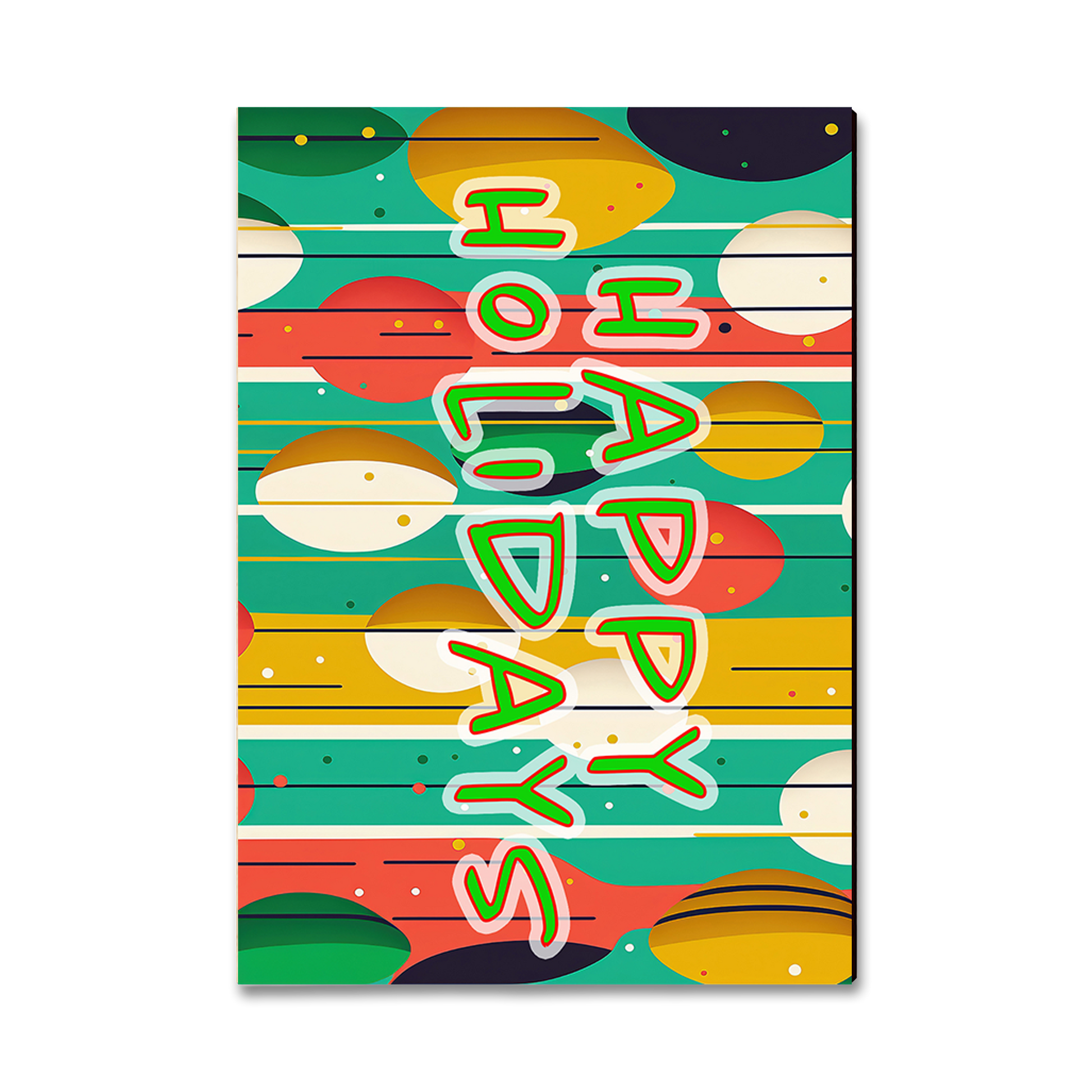 Greeting Card: Classic Edge - Happy Retro Holiday