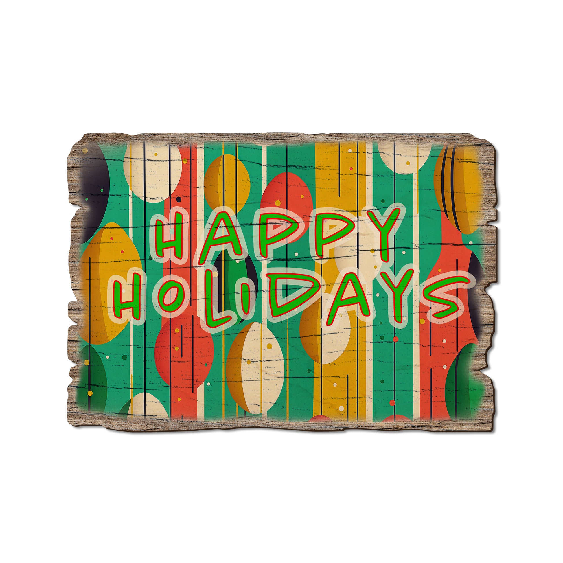 Happy Retro Holiday - Rustic Edge Postcards & Magnets Rustic Edge Postcard (5pk // $2.80ea)