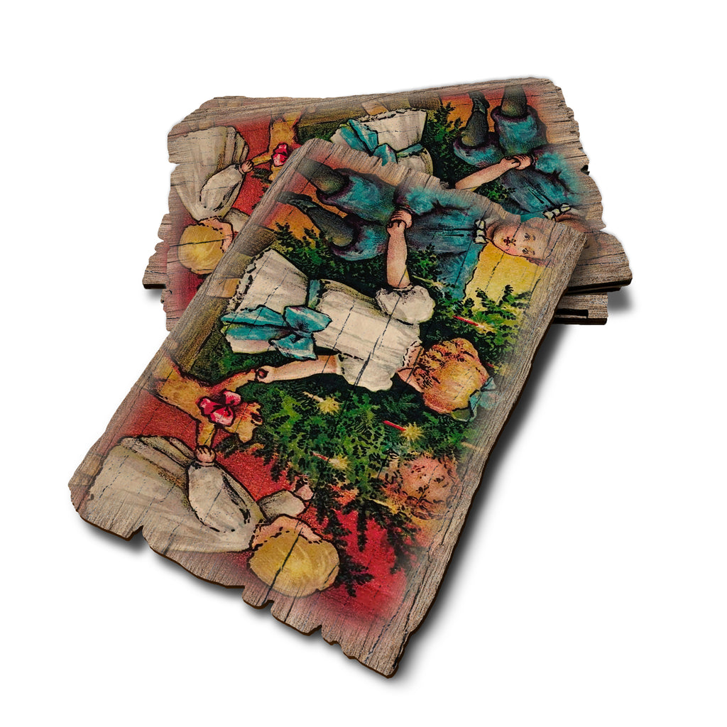 Holiday Tree Christmas - Weathered Edge Rustic Edge Postcard (5pk // $2.80ea)