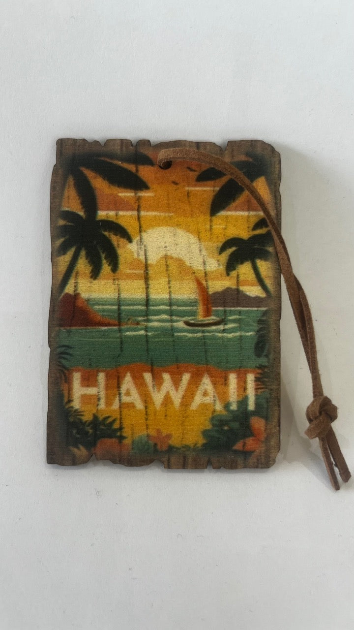 Hawaii Sunset - Weathered Edge - Postcard