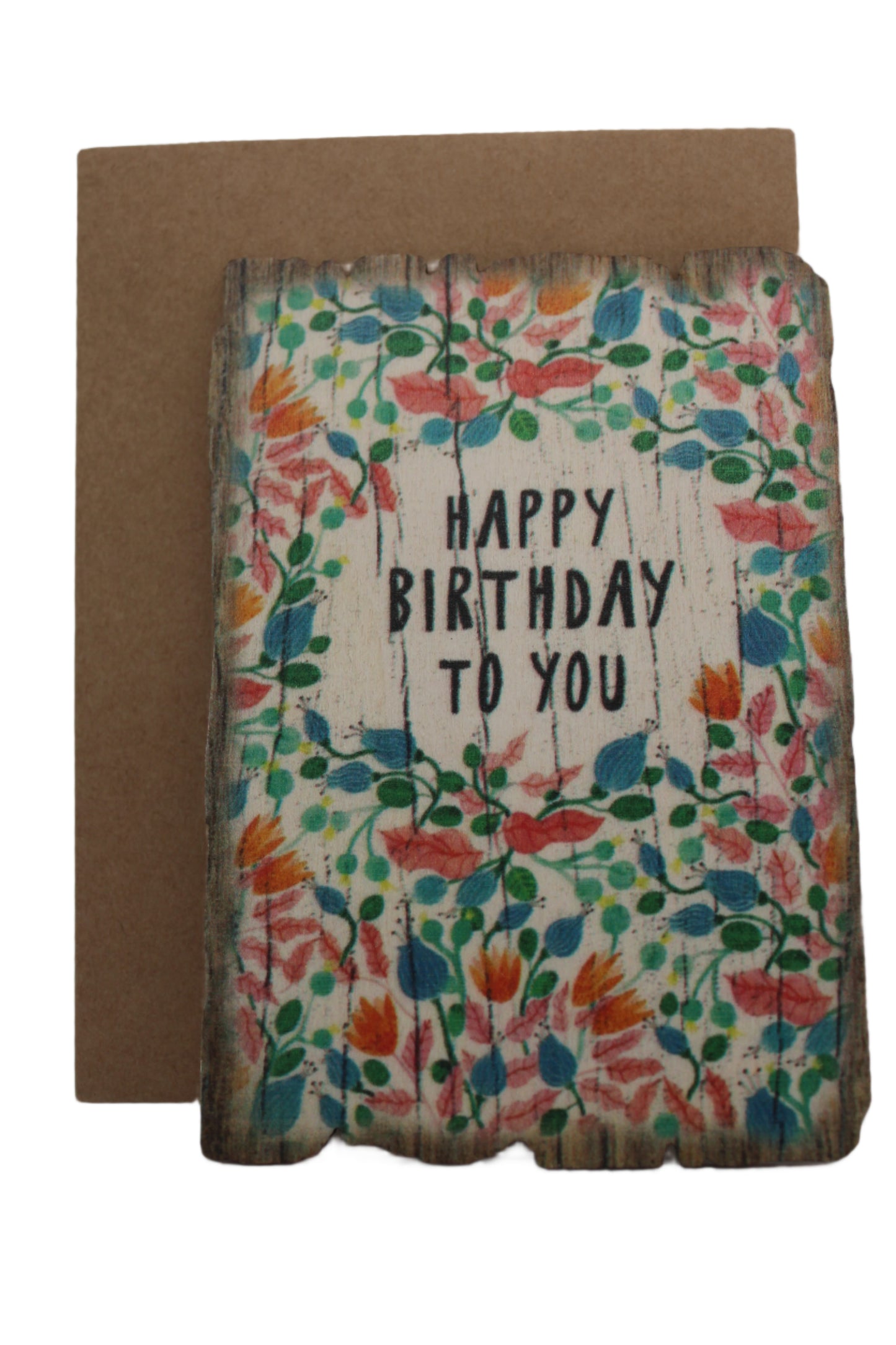 Birthday Pink Leaves - 5 Birthday Greeting Cards