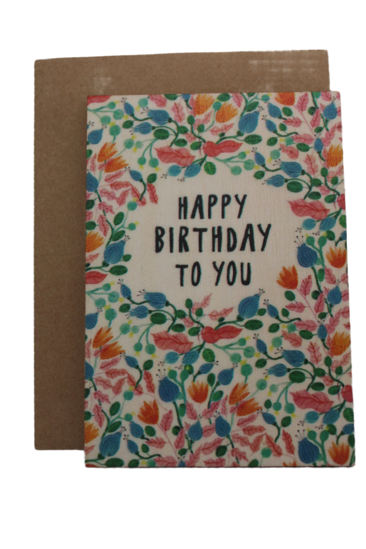 Birthday Pink Leaves - 5 Birthday Greeting Cards