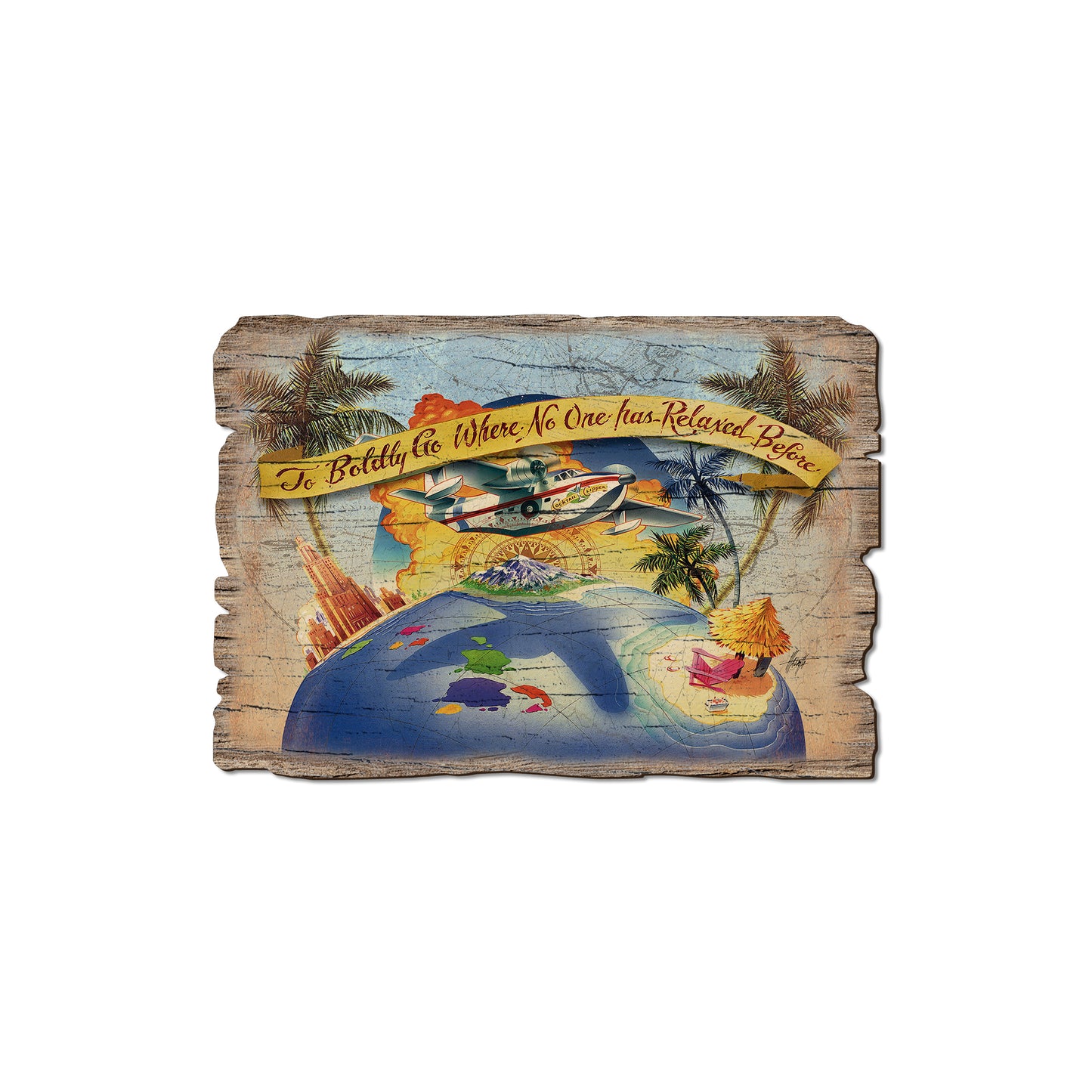 Mazzotta's Boldly Go - Weathered Edge Rustic Edge Magnet (5pk // $2.80ea)