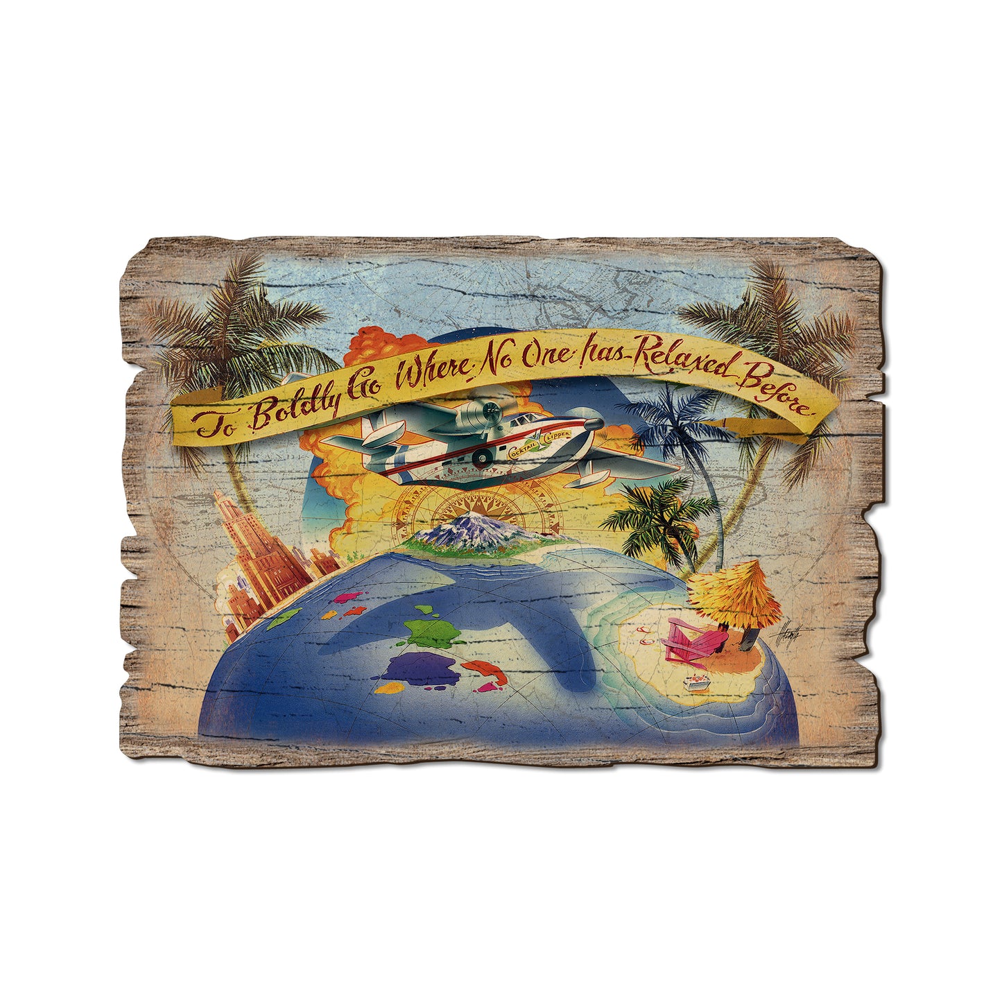 Mazzotta's Boldly Go - Weathered Edge Rustic Edge Postcard (5pk // $2.80ea)