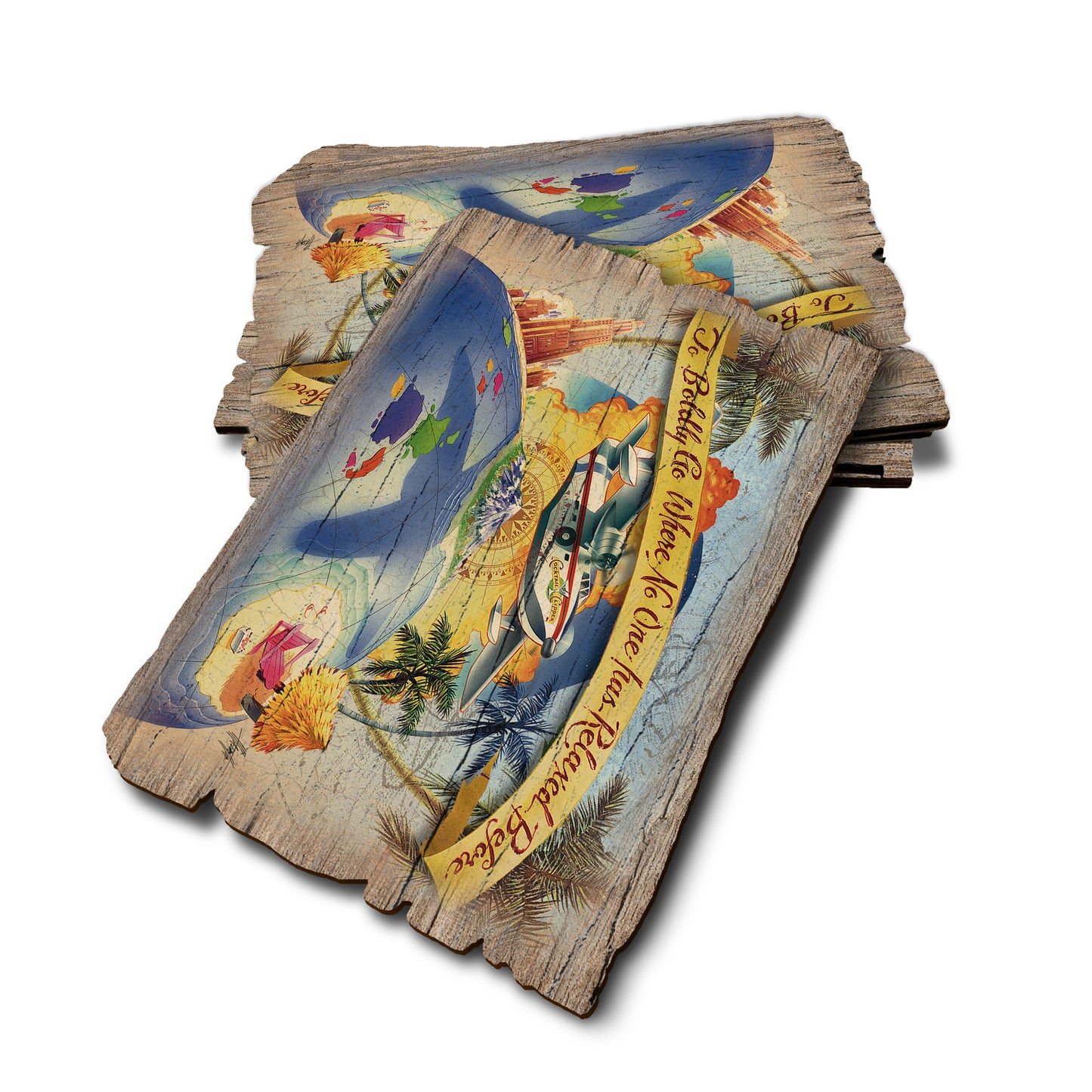 Mazzotta's Boldly Go - Weathered Edge Rustic Edge Postcard (5pk // $2.80ea)