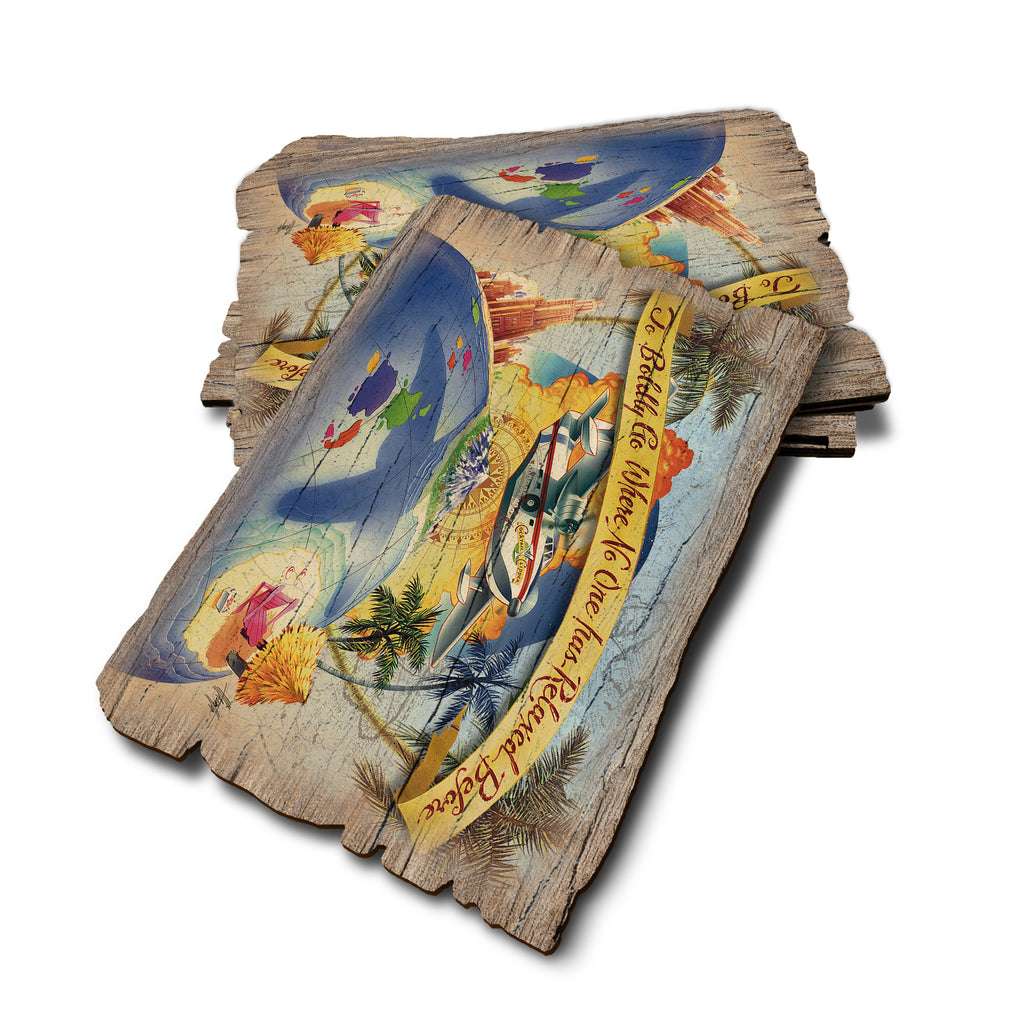 Mazzotta's Boldly Go - Weathered Edge Rustic Edge Postcard (5pk // $2.80ea)