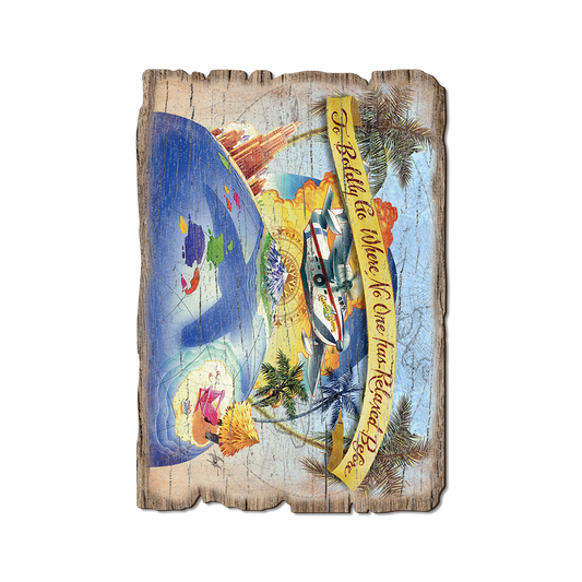 Greeting Card: Weathered Edge - Mazzotta's Boldly Go