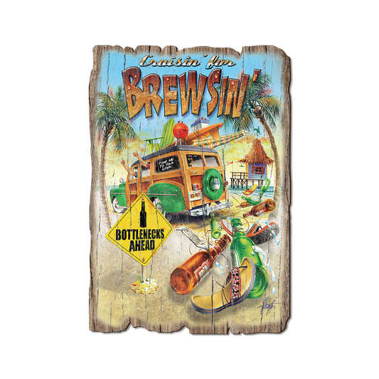 Greeting Card: Weathered Edge - Mazzotta's Cruisin' For Brewsin'