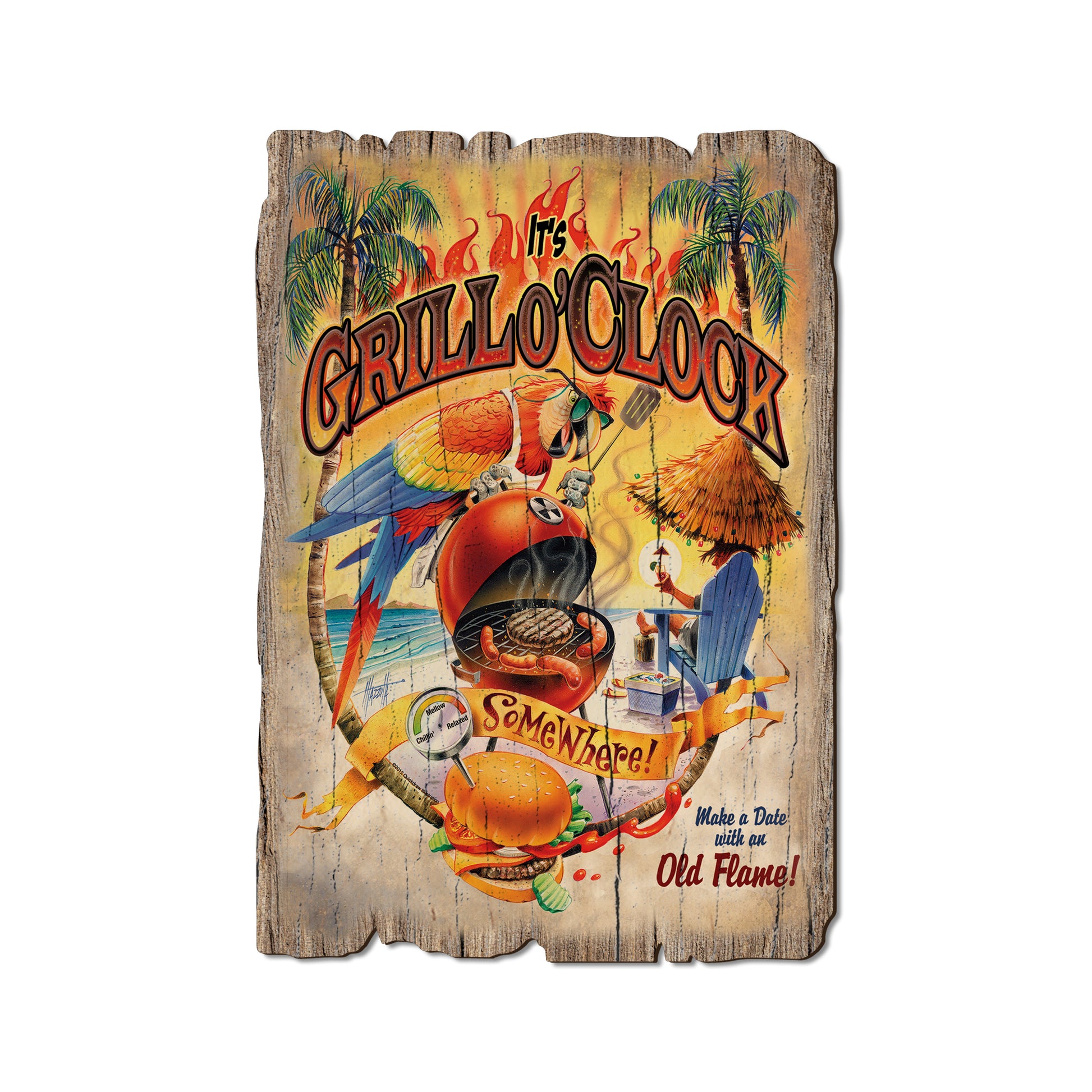 Mazzotta's Grill O' Clock - Rustic Edge Postcards & Magnets Rustic Edge Postcard (5pk // $2.80ea)