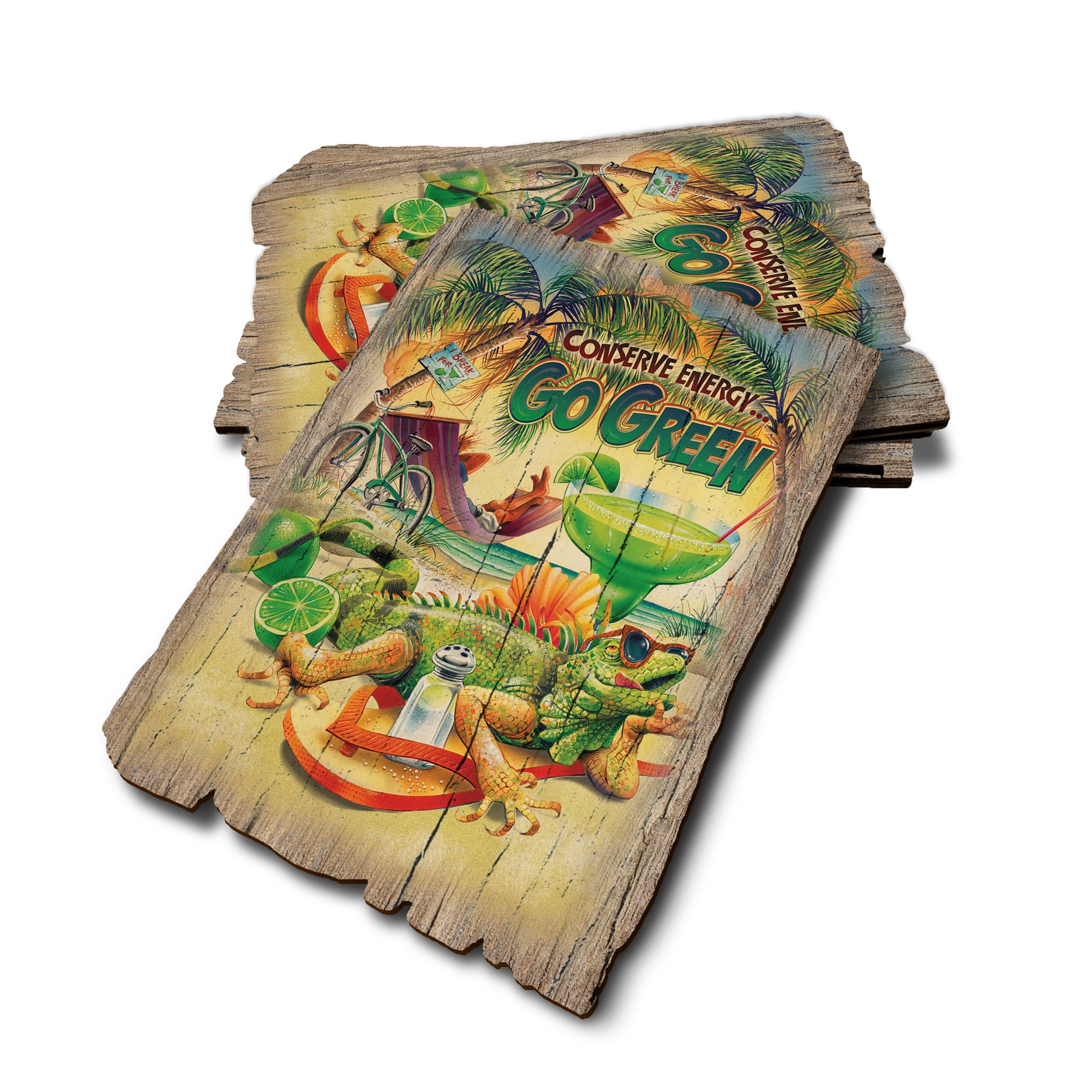 Mazzotta's Go Green - Weathered Edge Rustic Edge Postcard (5pk // $2.80ea)