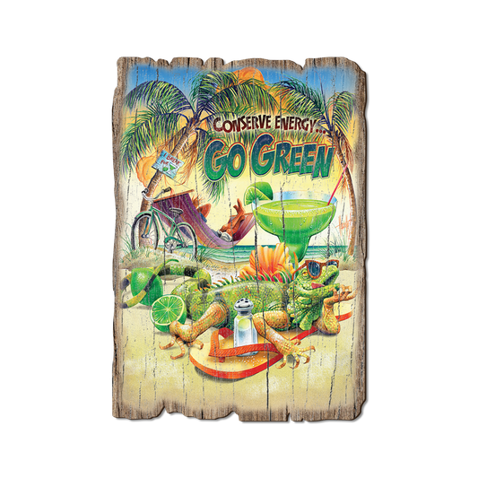 Greeting Card: Weathered Edge - Mazzotta's Go Green
