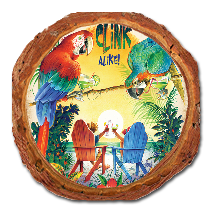 Coaster: Live Edge - Mazzotta's Great Minds Clink Alike