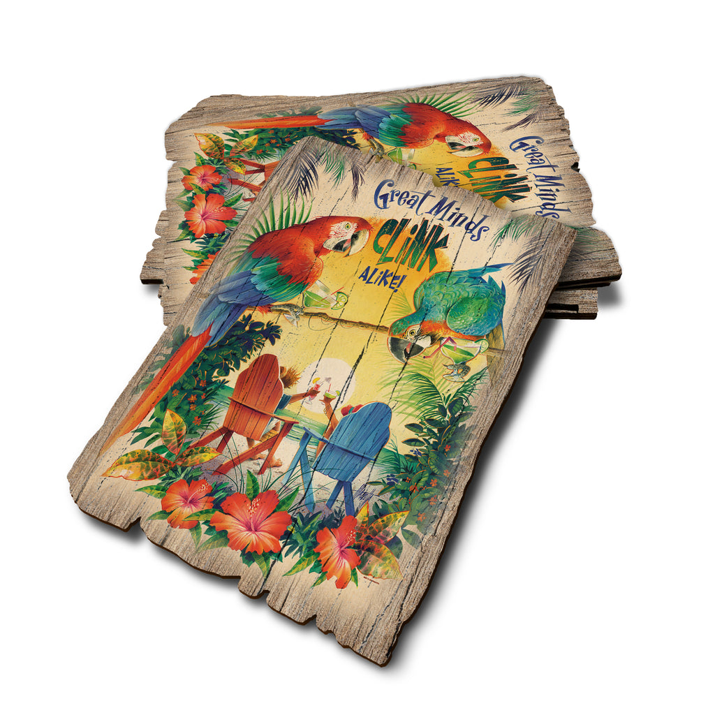 Mazzotta's Great Minds Clink Alike - Weathered Edge Rustic Edge Postcard (5pk // $2.80ea)