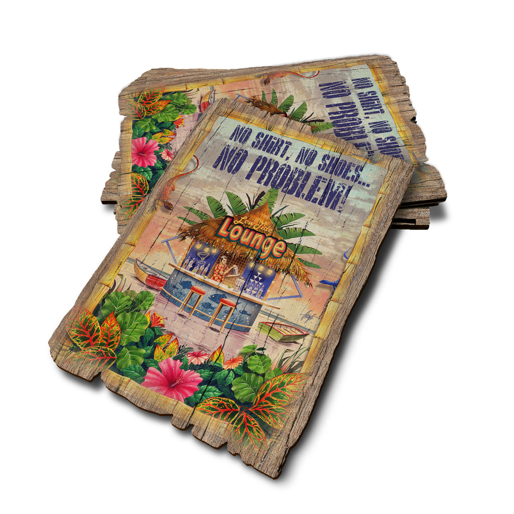 Mazzotta's No Shirt No Shoes - Weathered Edge Rustic Edge Postcard (5pk // $2.80ea)