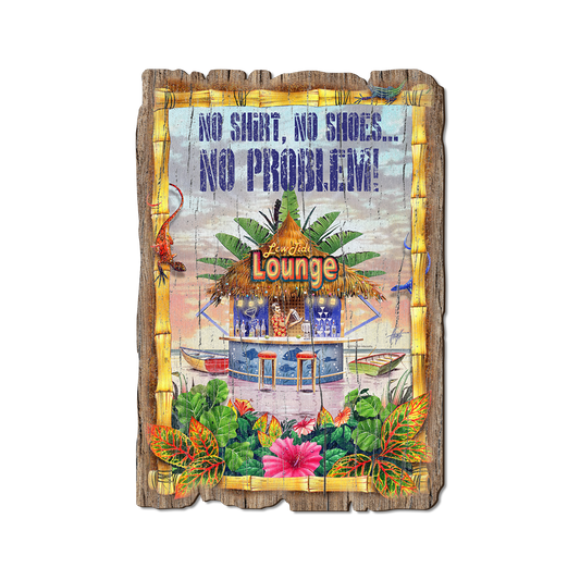 Greeting Card: Weathered Edge - Mazzotta's No Shoes, No Shirt