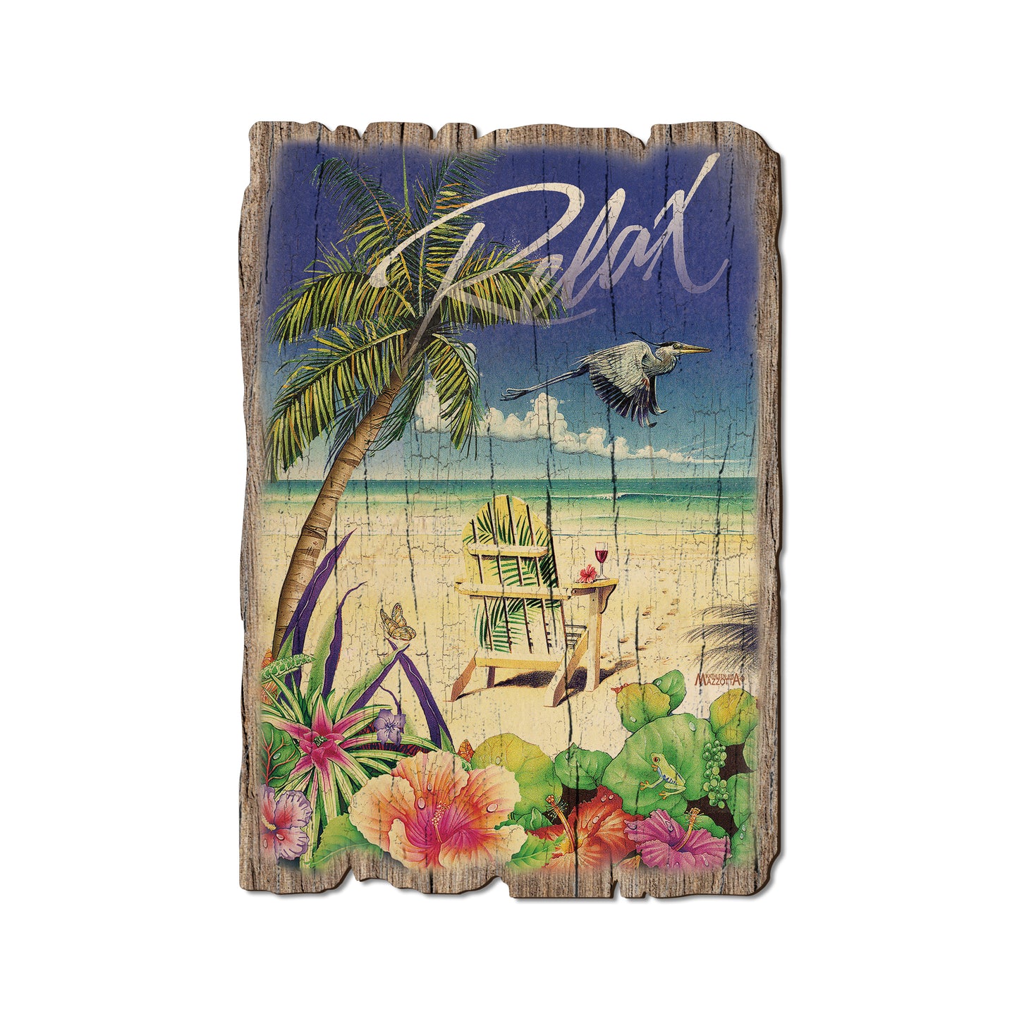 Mazzotta's Palm Chair - Weathered Edge Rustic Edge Postcard (5pk // $2.80ea)