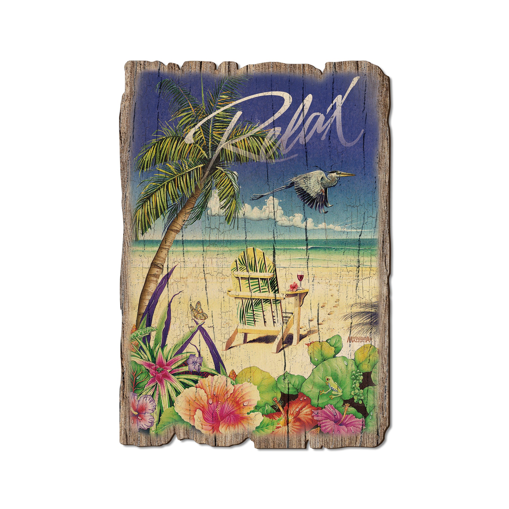 Mazzotta's Palm Chair - Weathered Edge Rustic Edge Postcard (5pk // $2.80ea)
