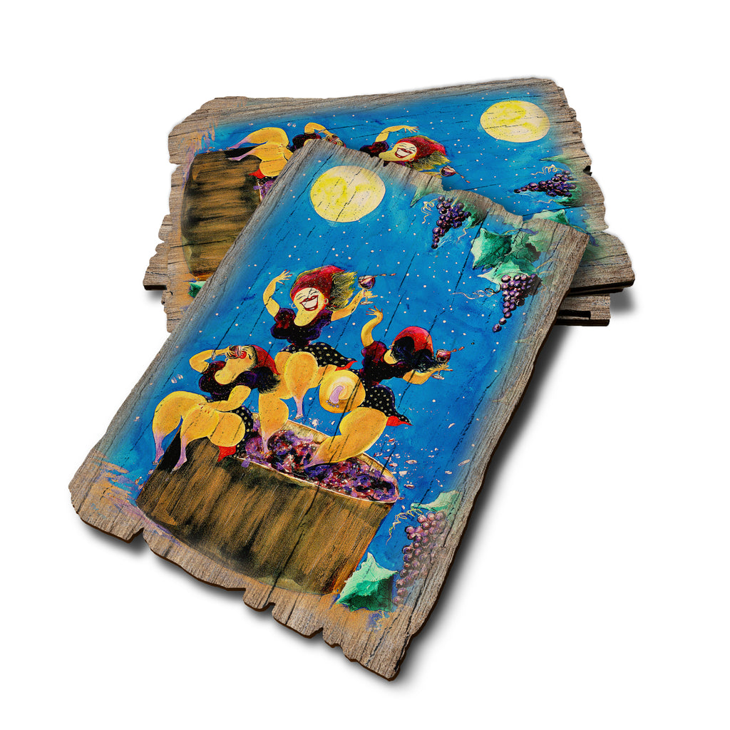 Neal's Bacchus Babes - Weathered Edge Rustic Edge Postcard (5pk // $2.80ea)