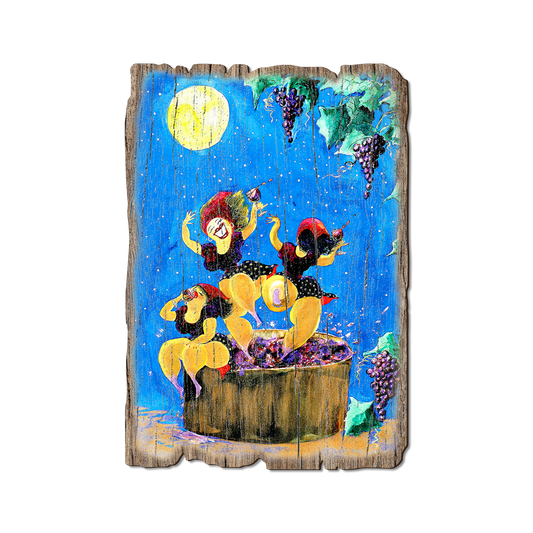 Greeting Card: Weathered Edge - Neal's Bacchus Babes
