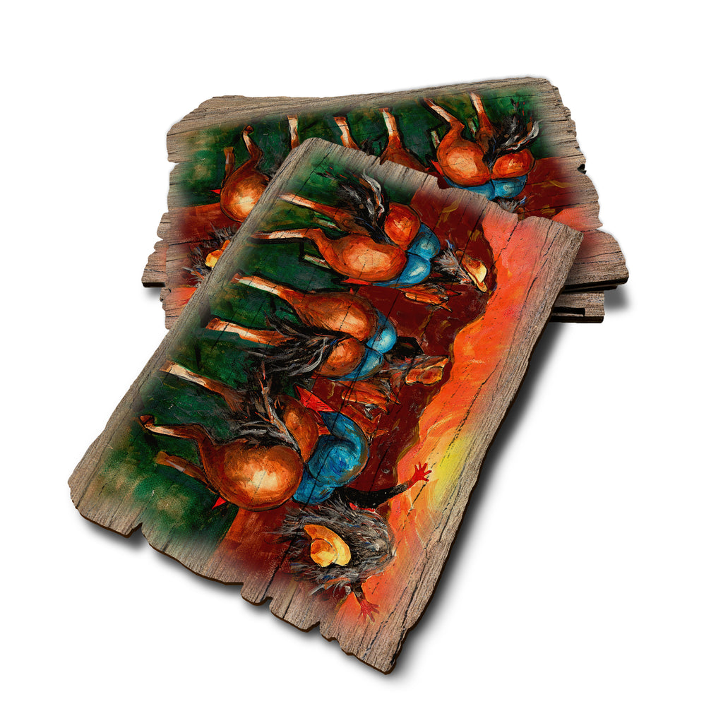 Neal's Bun Riders - Weathered Edge Rustic Edge Postcard (5pk // $2.80ea)