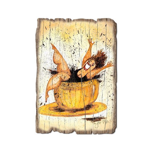 Greeting Card: Weathered Edge - Neal's Caffeine Queen