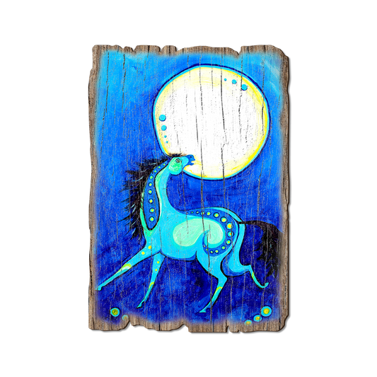 Greeting Card: Weathered Edge - Neal's Moody Blue