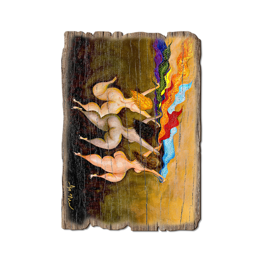 Greeting Card: Weathered Edge - Neal's Many Colors