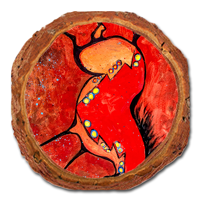 Coaster: Live Edge - Neal's Phat Red