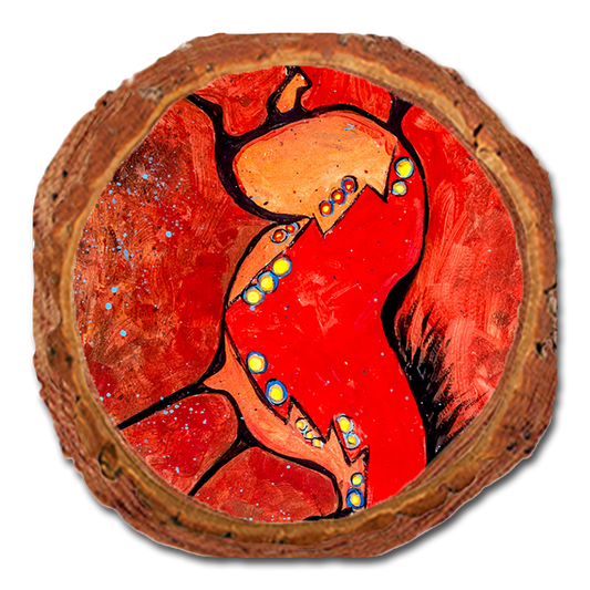 Coaster: Live Edge - Neal's Phat Red