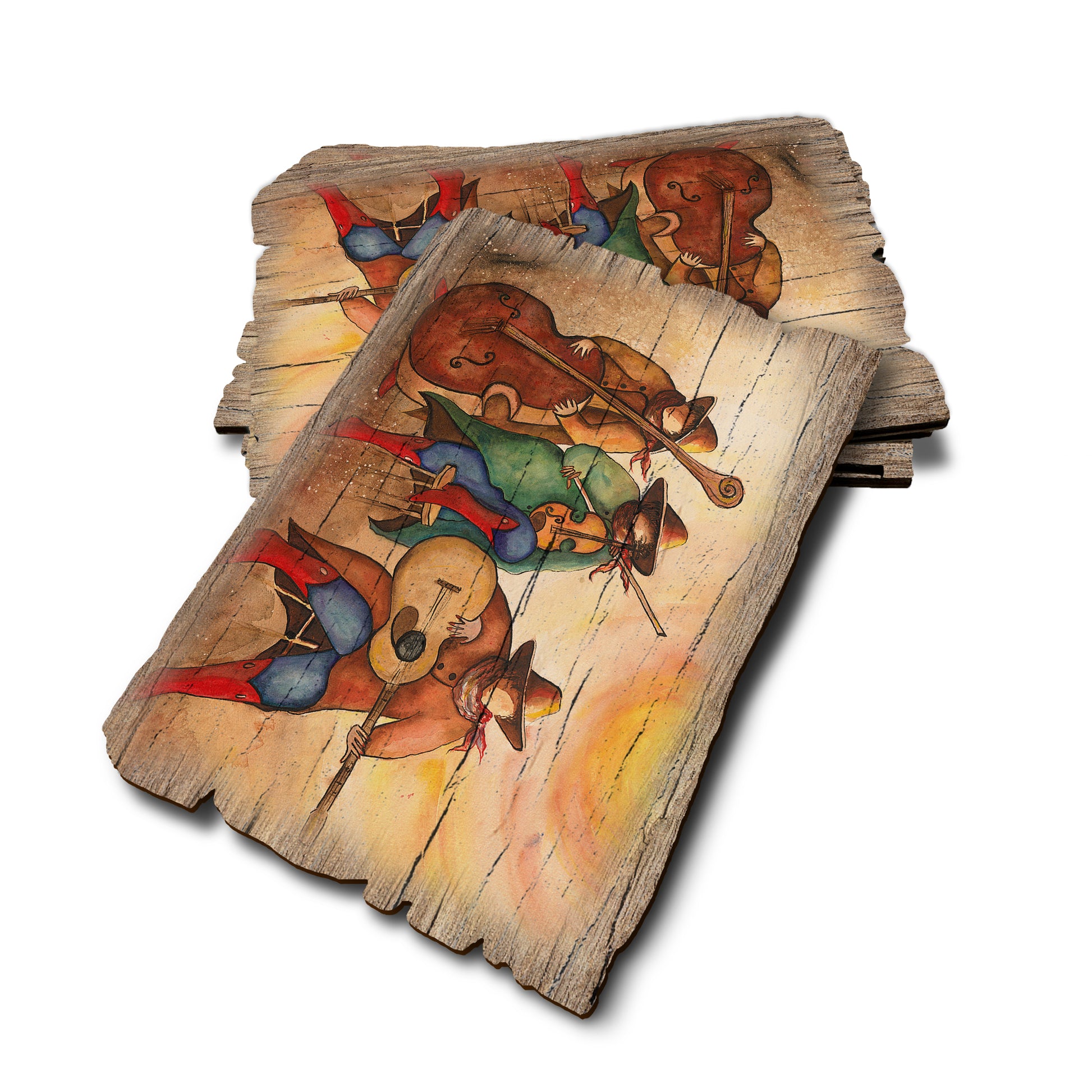Neal's Red Boot Trio - Weathered Edge Rustic Edge Postcard (5pk // $2.80ea)