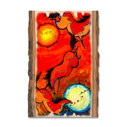 Greeting Card: Live Edge - Neal's Red Horses