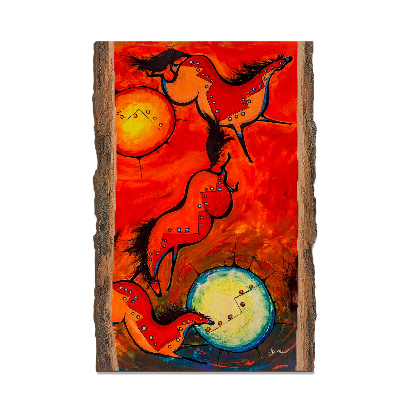 Neal's Red Horses - Live Edge Live Edge Magnet (5pk // $2.80ea)
