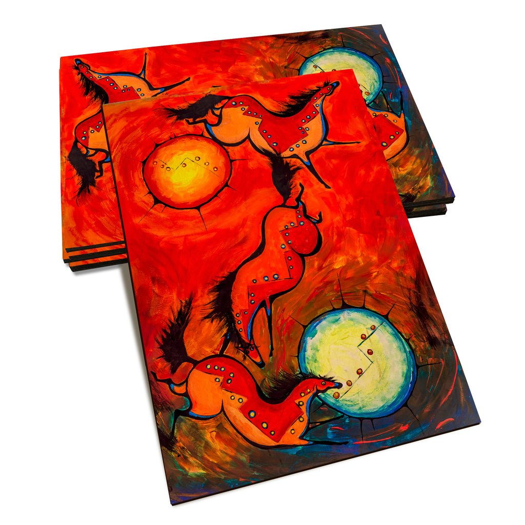 Neal's Red Horses - Classic Edge Classic Edge Postcard (5pk // $2.80ea)