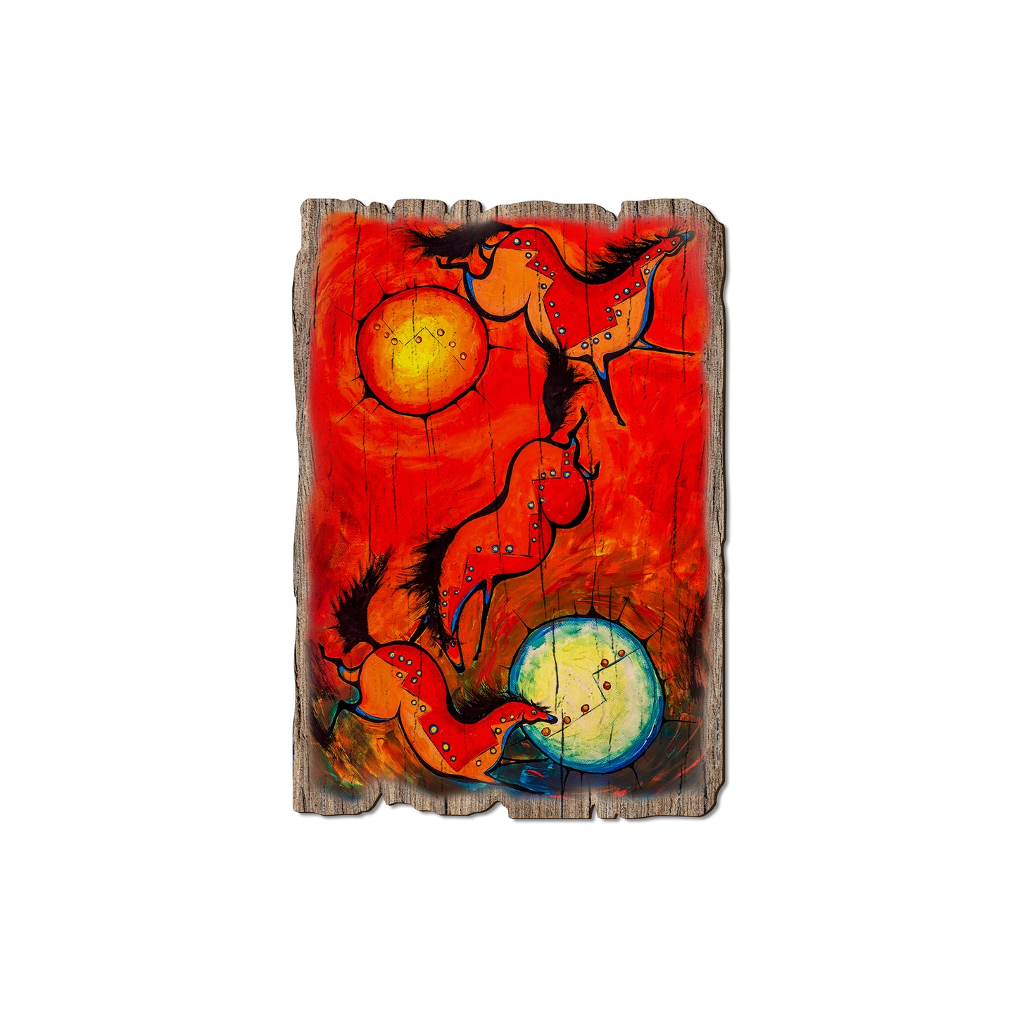 Neal's Red Horses - Rustic Edge Postcards & Magnets Rustic Edge Magnet (5pk // $2.80ea)
